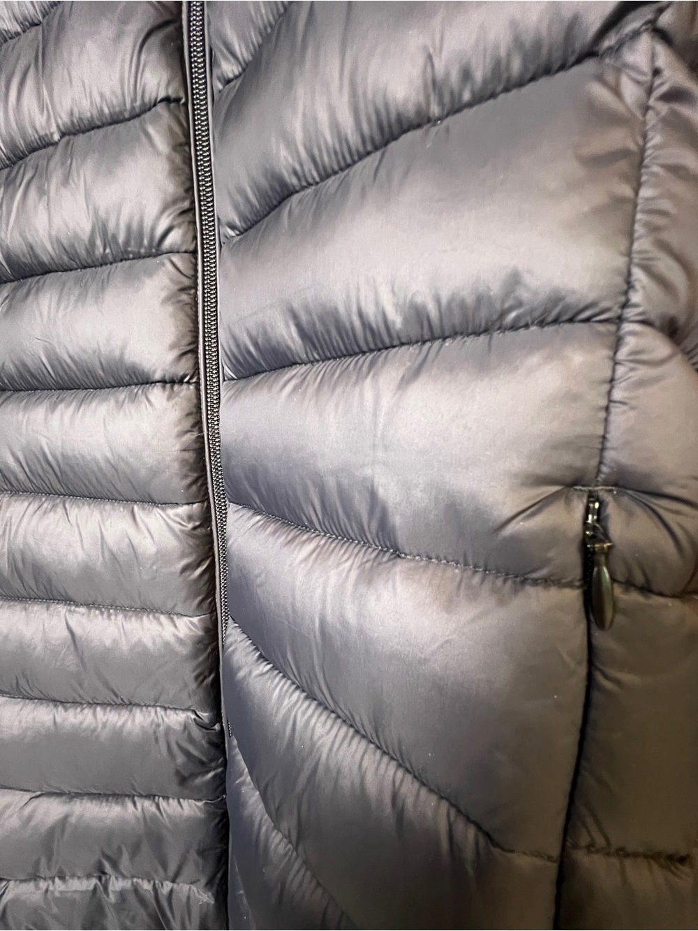 Save The Duck Black Long Puffer Vest Sherpa Hood | Size Small - Picture 4 of 9